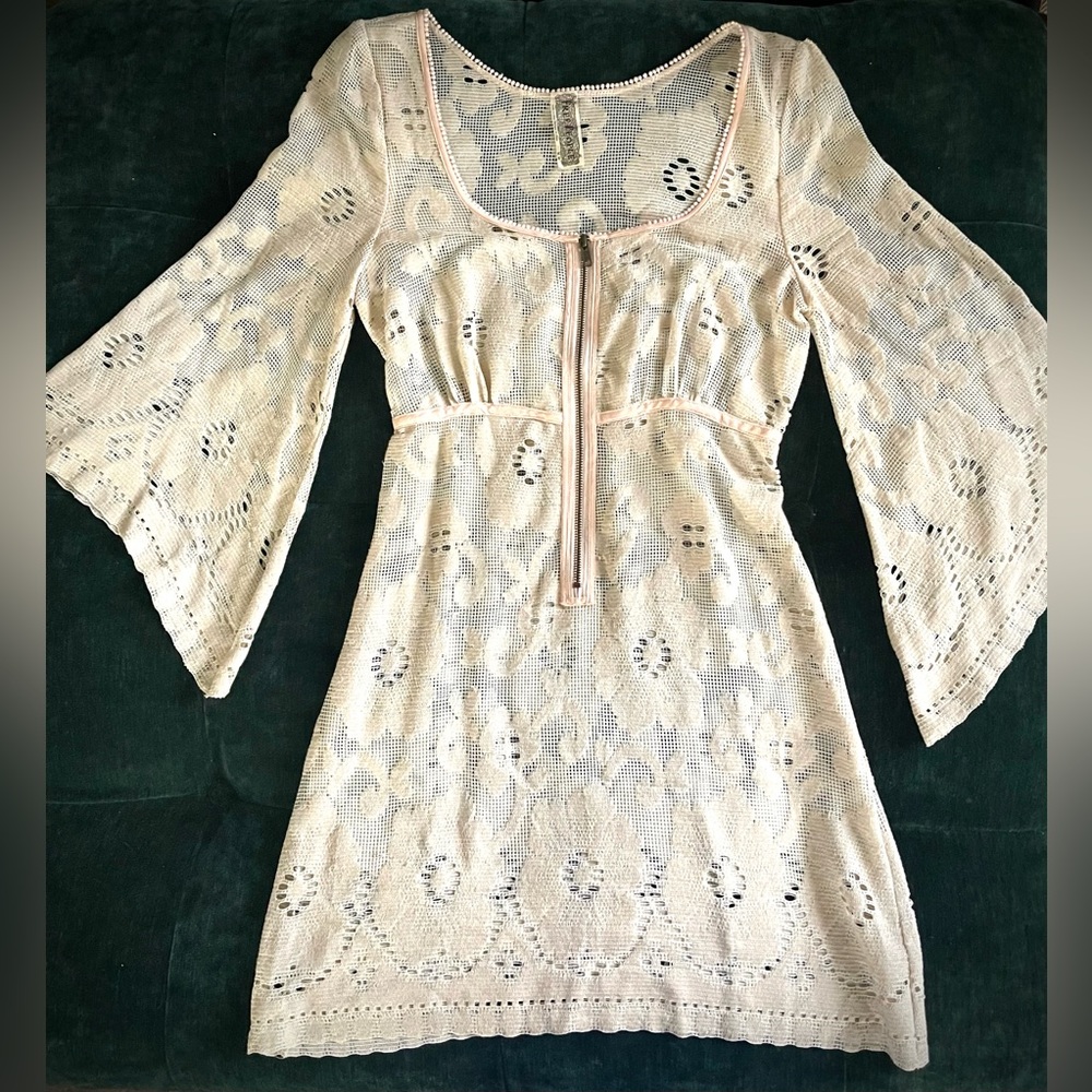 Free People Ivory Lace Dress